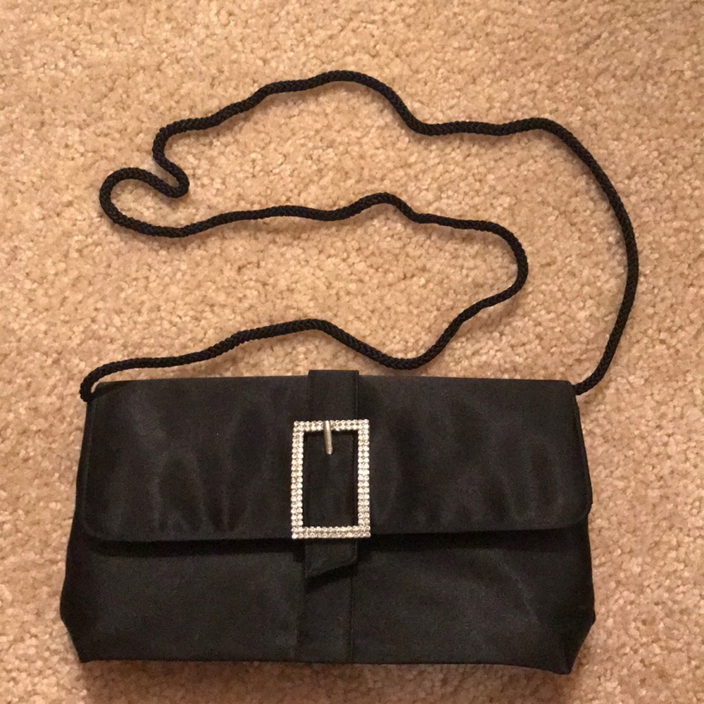 Jennifer Moore purse with rhinestone buckle.